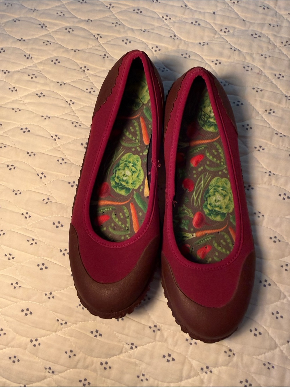Muck Boot Muckster II Flat Garden Shoes Maroon Slip On Flats Women’s Size 8